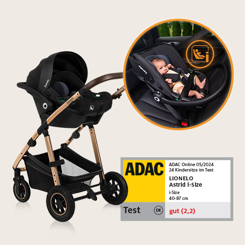 lionelo Amber 3 w 1 Black Silver — Wózek wielofunkcyjny